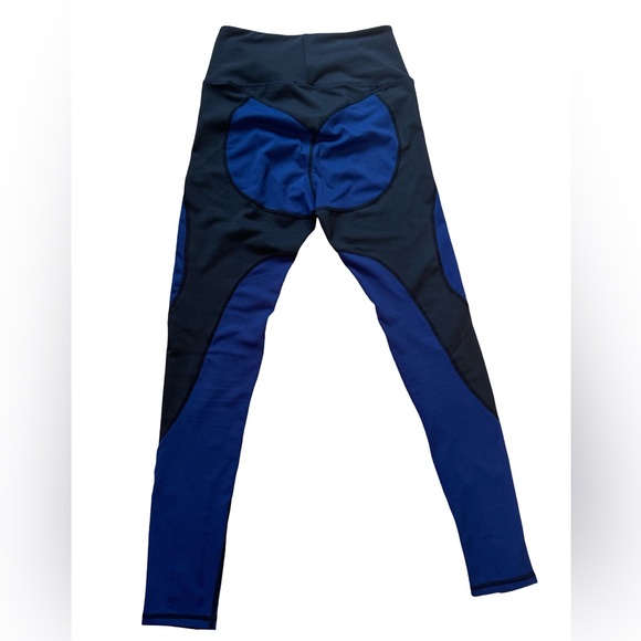 Navy Blue/Black Performance Leggings - Picture 3 of 8